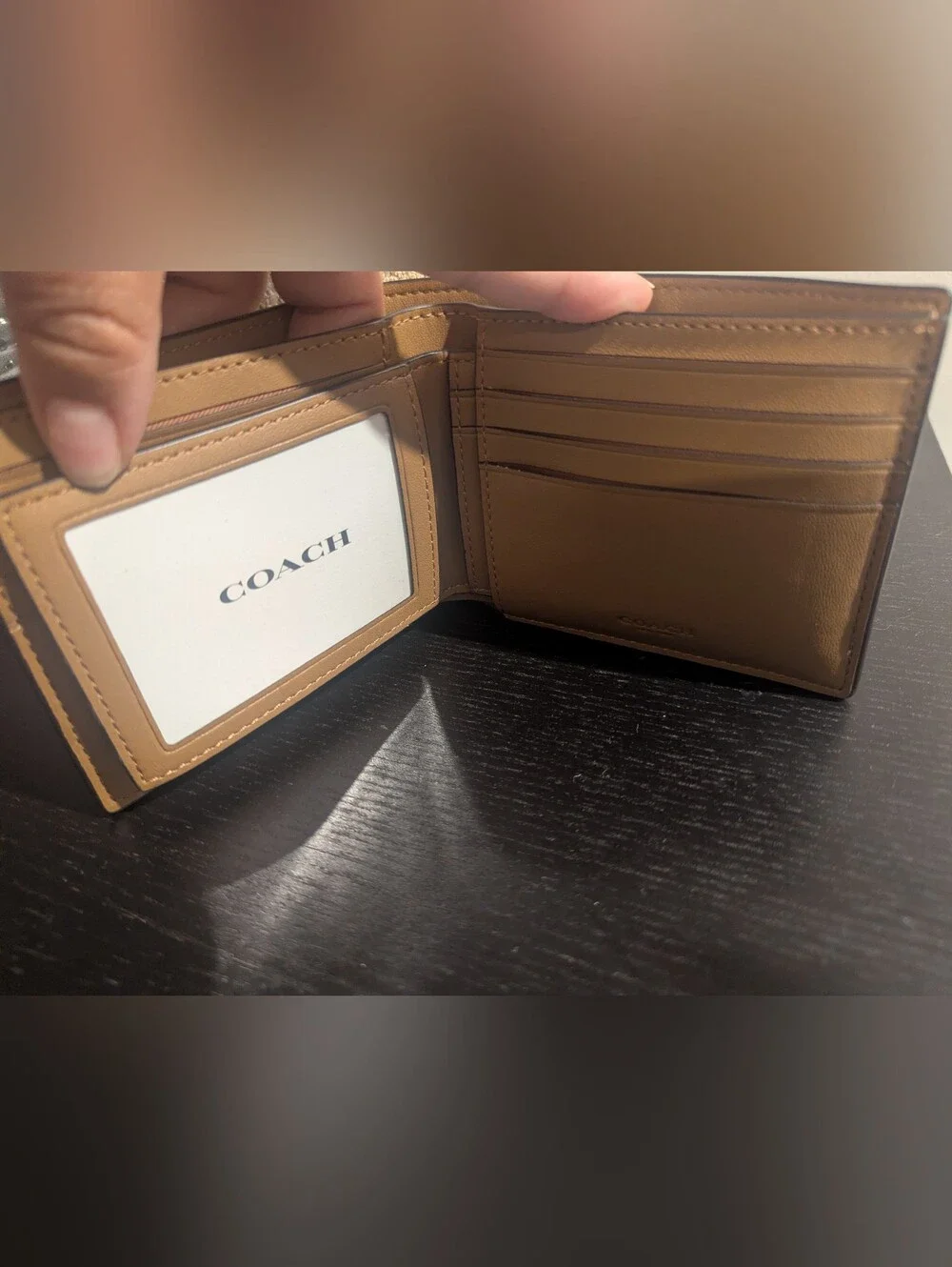 COACH 3-In-1 Wallet Signature Canvas Trompe L'oeil Print Chalk